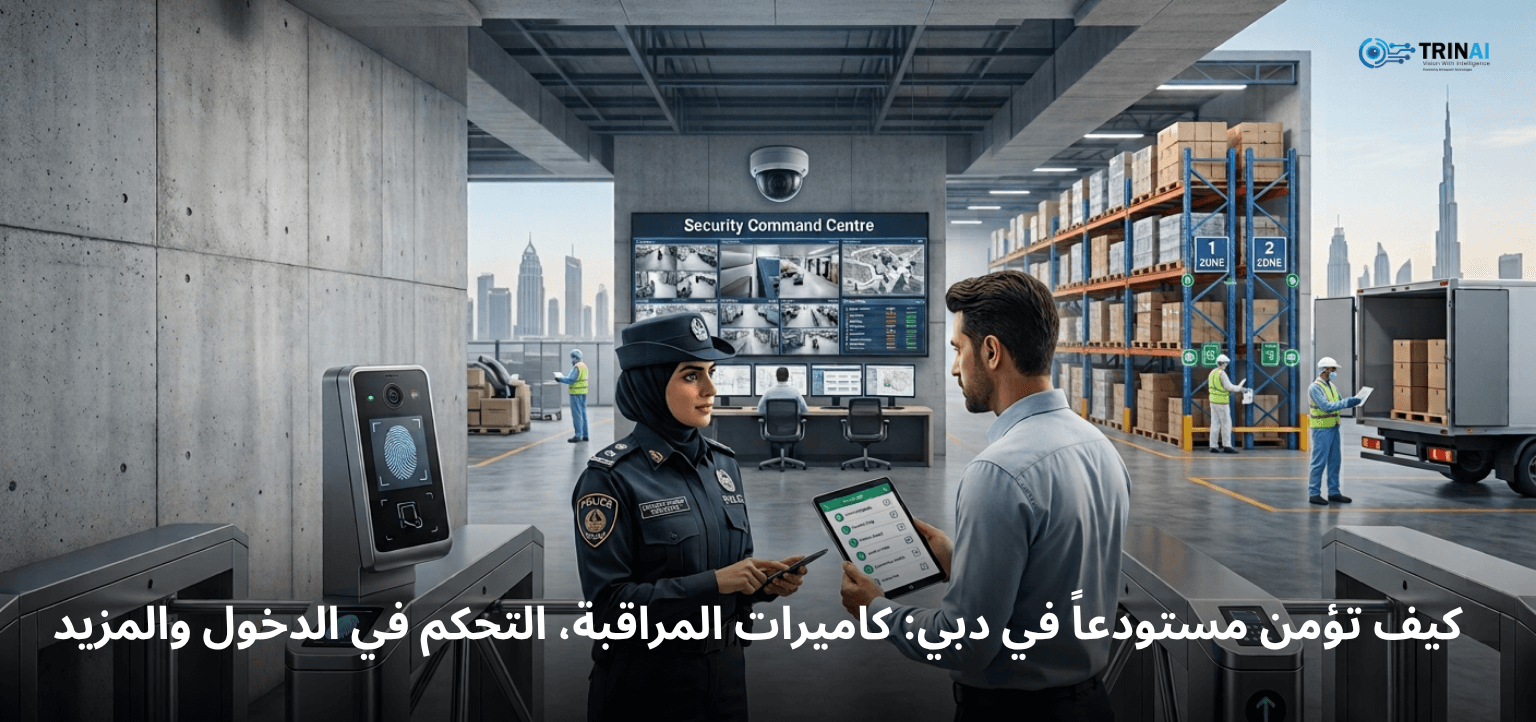 كيف تؤمن مستودعاً في دبي: كاميرات المراقبة، التحكم في الدخول والمزيد